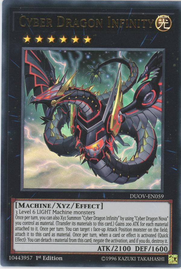 DUOV-EN059 - Cyber Dragon Infinity (alternate art) - Ultra Rare - Effect Xyz Monster - Duel Overload