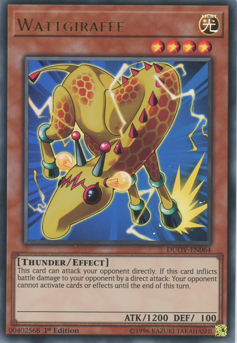 DUOV-EN064 - Wattgiraffe - Ultra Rare - Effect Monster - Duel Overload