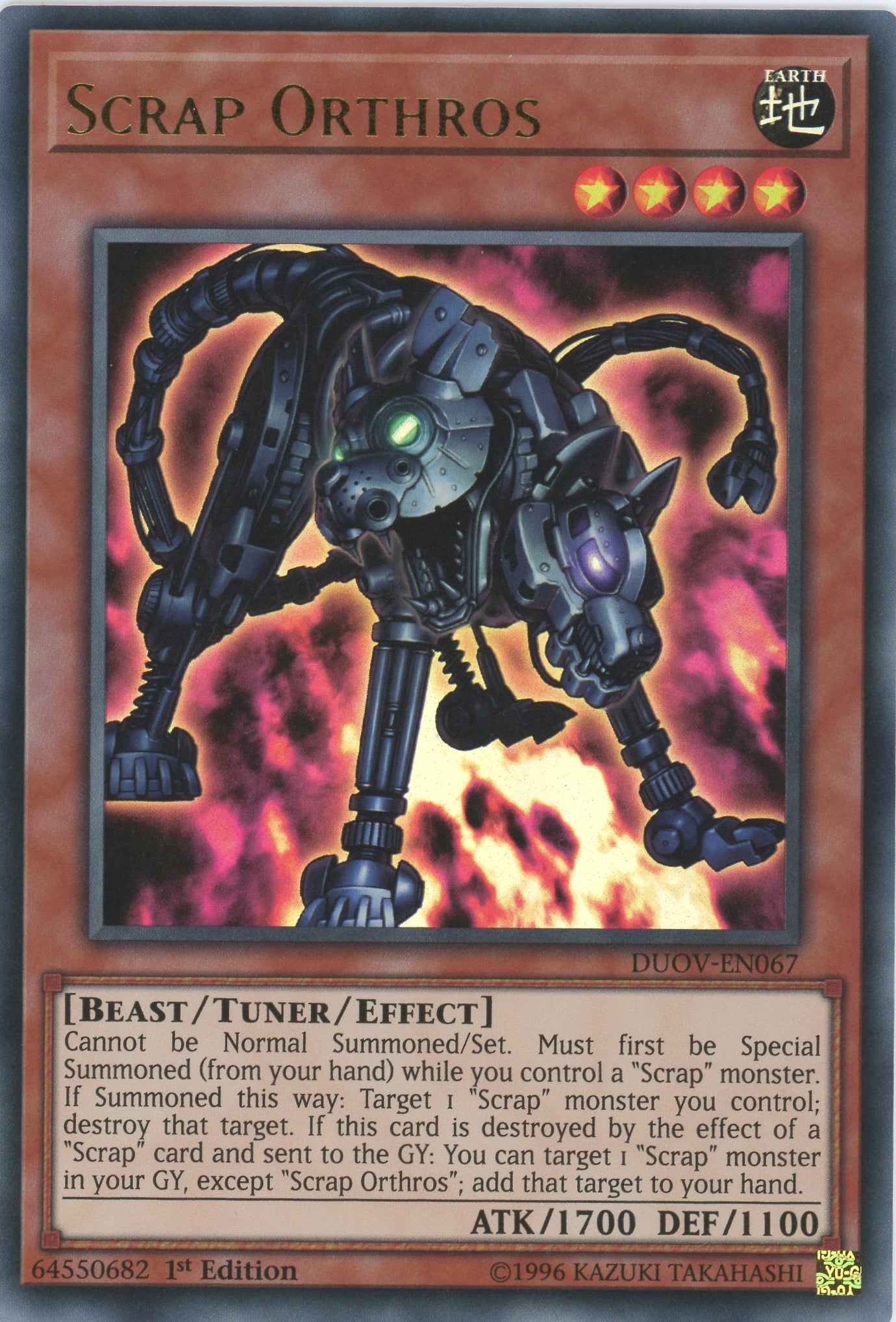 DUOV-EN067 - Scrap Orthros - Ultra Rare - Effect Tuner monster - Duel Overload