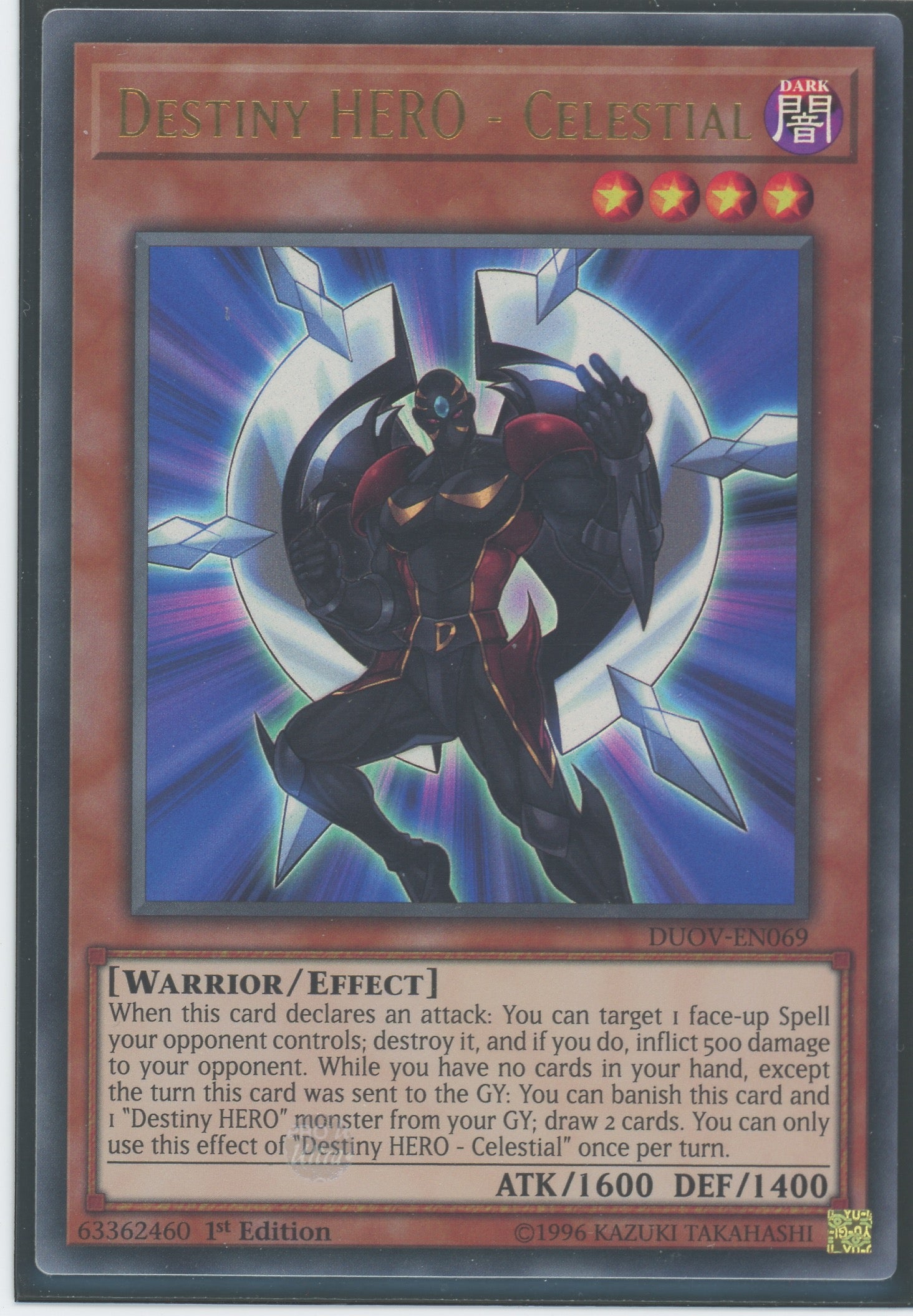 DUOV-EN069 - Destiny HERO - Celestial - Ultra Rare - Effect Monster - Duel Overload