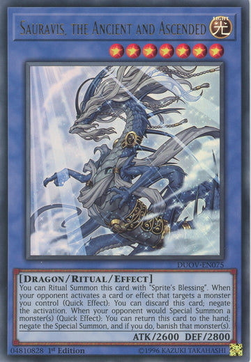 DUOV-EN075 - Sauravis, the Ancient and Ascended - Ultra Rare - Duel Overload