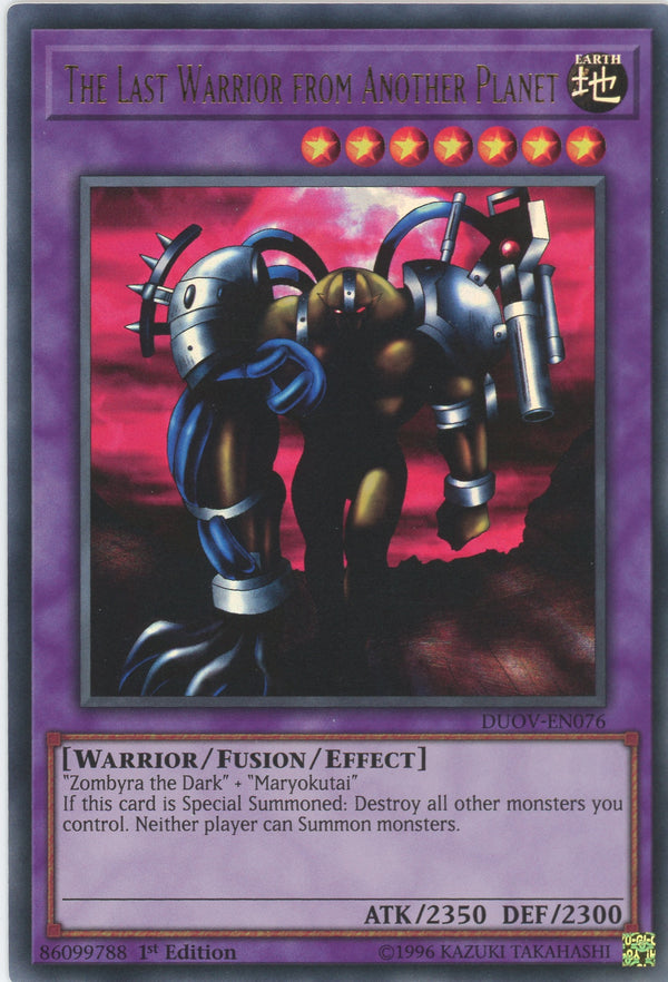 DUOV-EN076 - The Last Warrior from Another Planet - Ultra Rare - Effect Fusion Monster - Duel Overload