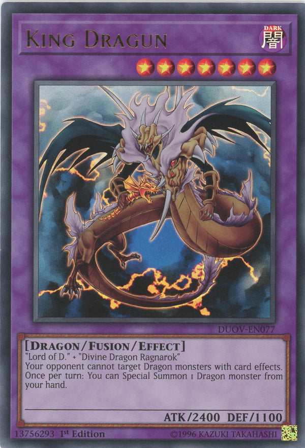 DUOV-EN077 - King Dragun - Ultra Rare - Effect Fusion Monster - Duel Overload