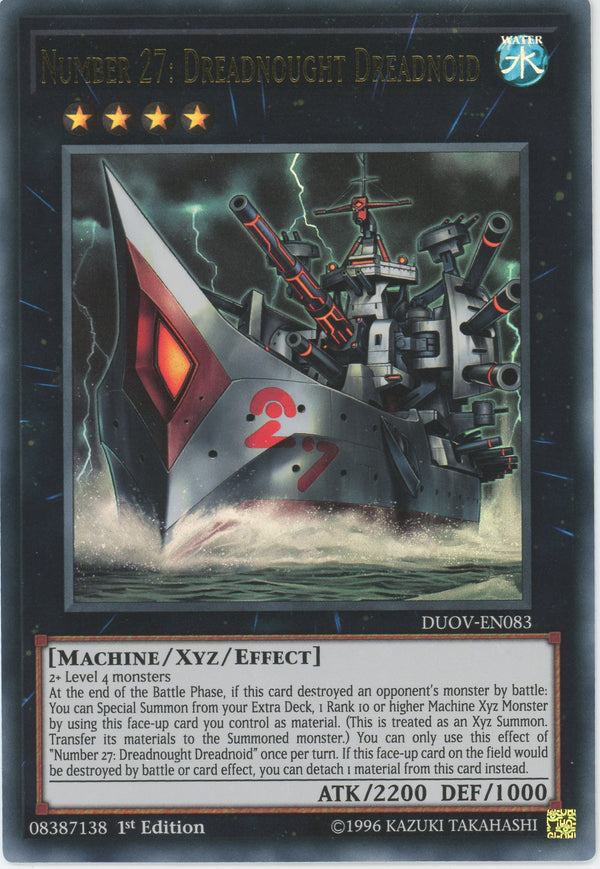 DUOV-EN083 - Number 27: Dreadnought Dreadnoid - Ultra Rare - Effect Xyz Monster - Duel Overload