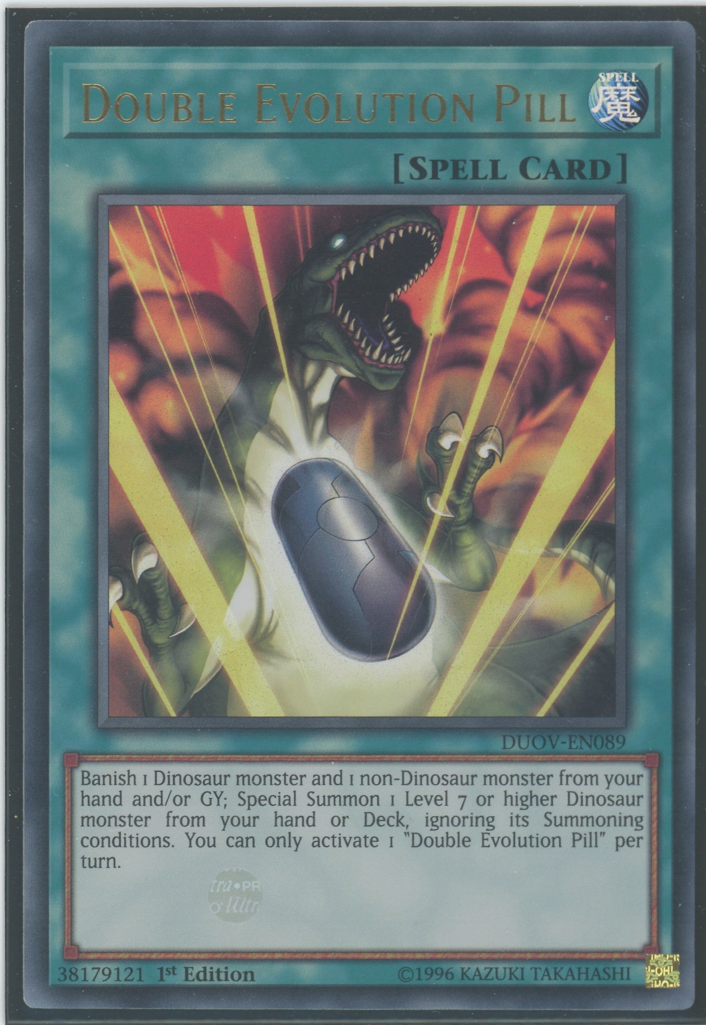 DUOV-EN089 - Double Evolution Pill - Ultra Rare - Normal Spell - Duel Overload