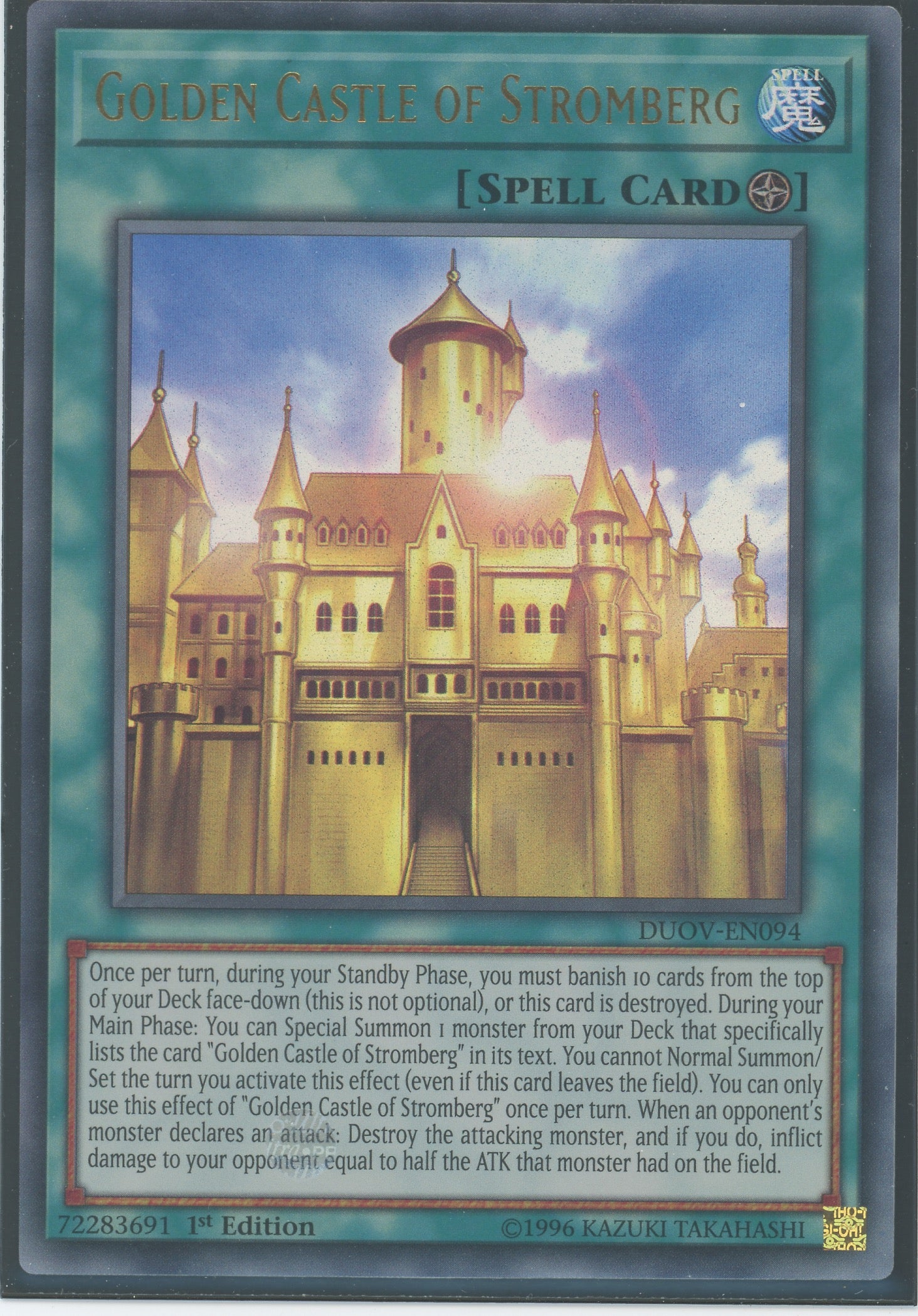 DUOV-EN094 - Golden Castle of Stromberg - Ultra Rare - Field Spell - Duel Overload