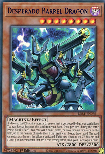 LDS1-EN076 - Desperado Barrel Dragon (Blue) - Ultra Rare - Legendary Duelists: Season 1