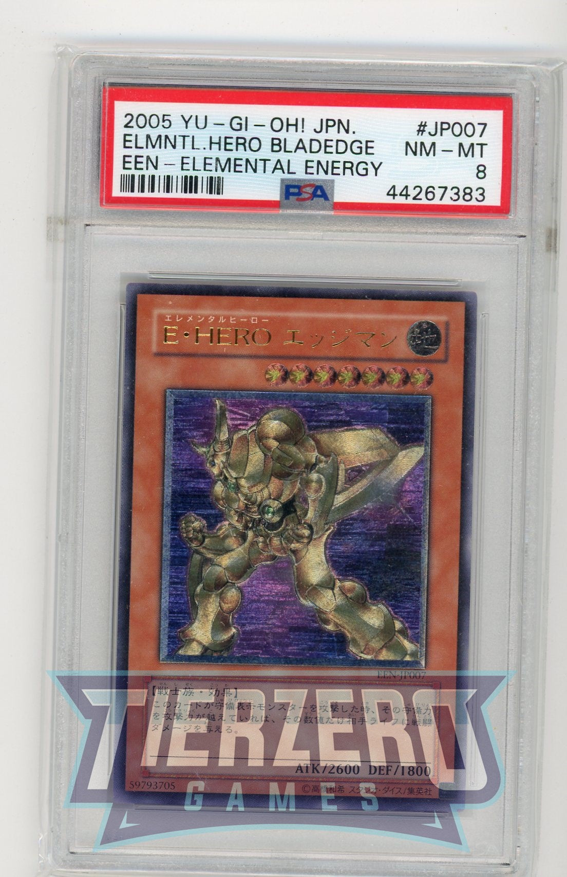 EEN-JP007 - Elemental Hero Bladedge - Ultimate Rare - PSA 8