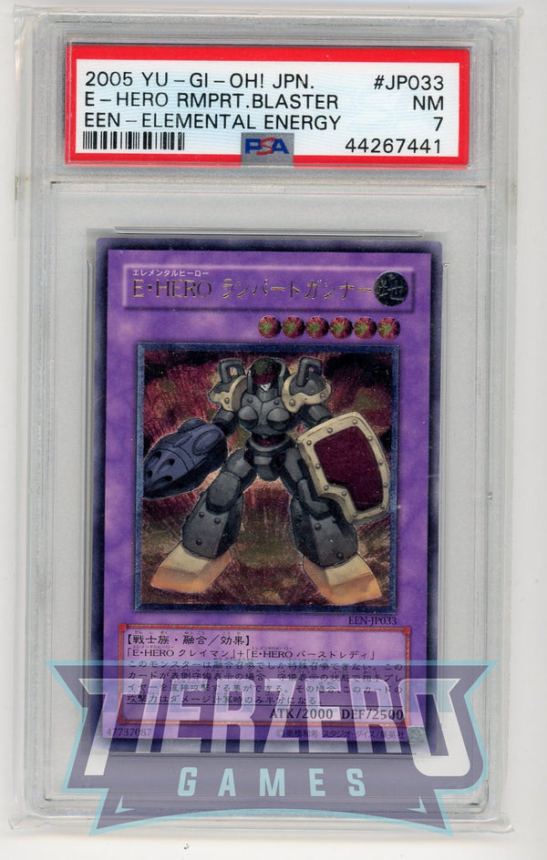 EEN-JP033 - Elemental Hero Rampart Blaster - Ultimate Rare - PSA 7