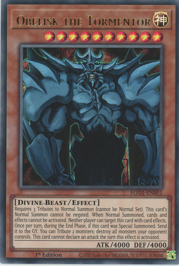 EGO1-EN001 - Obelisk the Tormentor - Ultra Rare - Egyptian God Deck: Obelisk the Tormentor