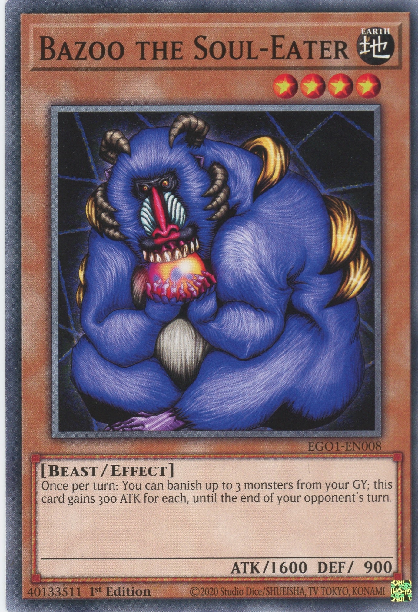 EGO1-EN008 - Bazoo the Soul Eater - Common - Effect Monster - Egyptian God Decks