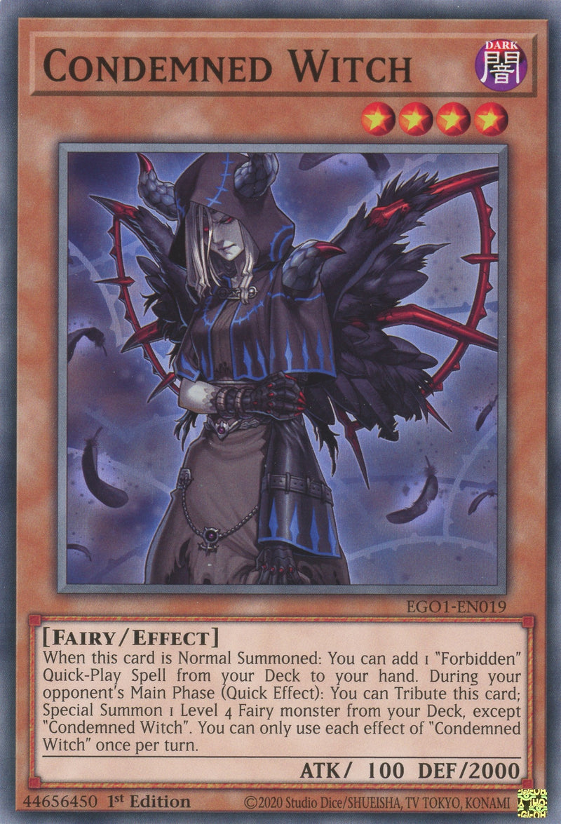 EGO1-EN019 - Condemned Witch - Common - Effect Monster - Egyptian God Decks