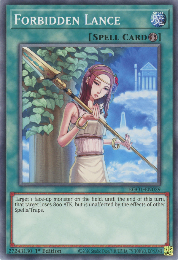 EGO1-EN029 - Forbidden Lance - Common - Quick-Play Spell Card - Egyptian God Decks