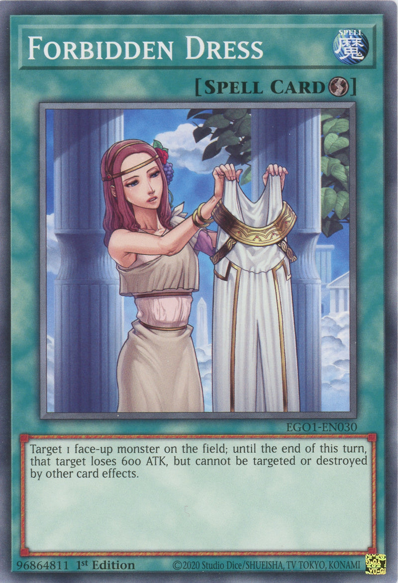 EGO1-EN030 - Forbidden Dress - Common - Quick-Play Spell Card - Egyptian God Decks