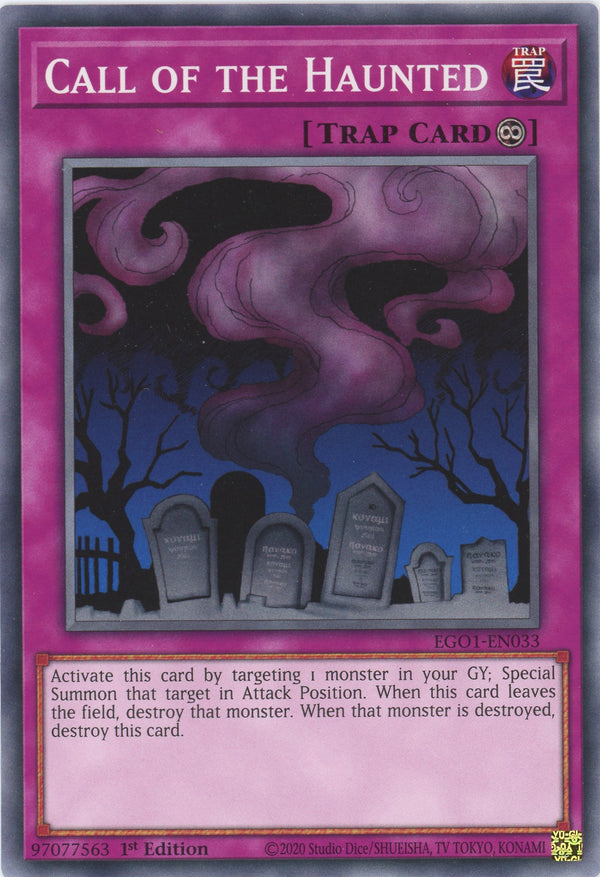 EGO1-EN033 - Call of the Haunted - Common - Continuous Trap Card - Egyptian God Decks