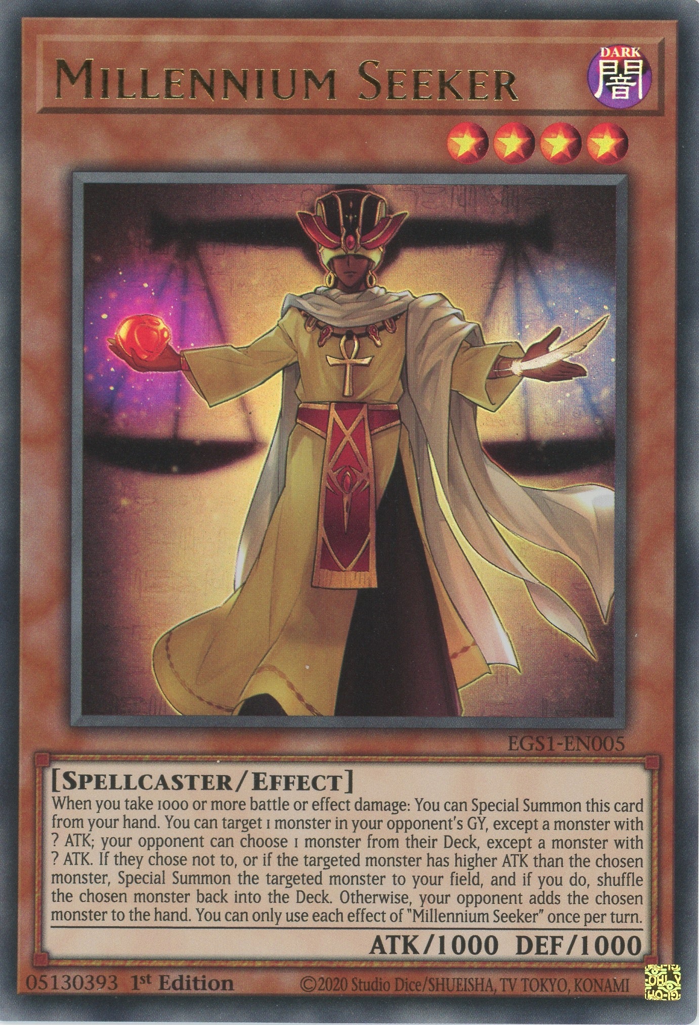 EGS1-EN005 - Millennium Seeker - Ultra Rare - Effect Monster - Egyptian God Decks