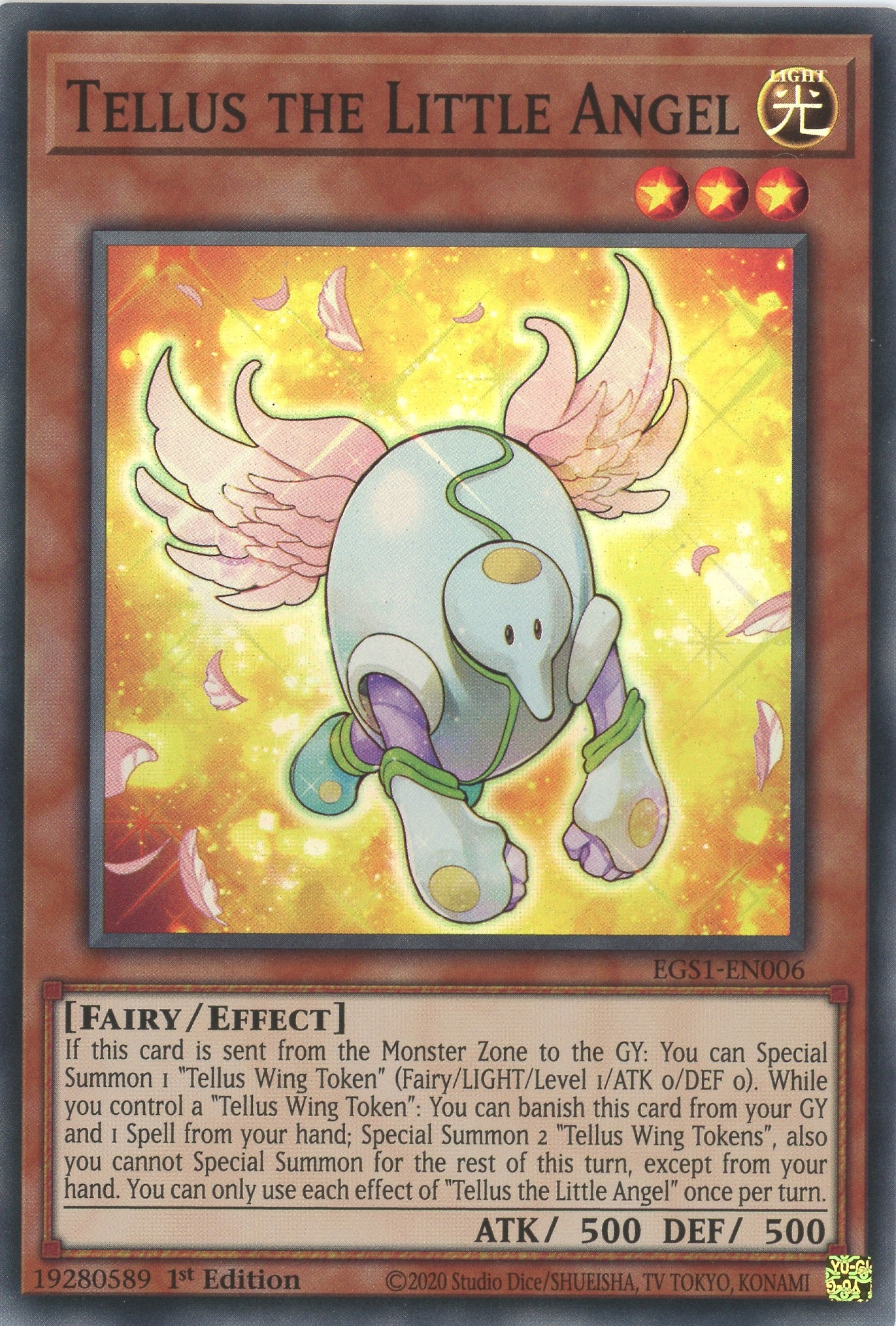 EGS1-EN006 - Tellus the Little Angel - Super Rare - Effect Monster - Egyptian God Decks