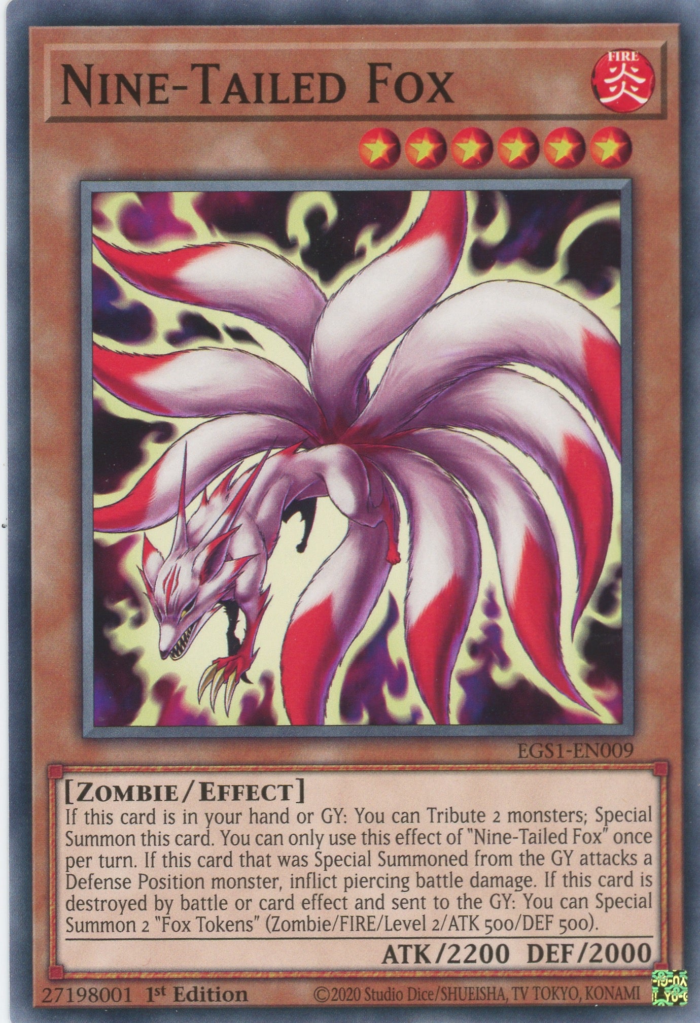 EGS1-EN009 - Nine-Tailed Fox - Common - Effect Monster - Egyptian God Decks