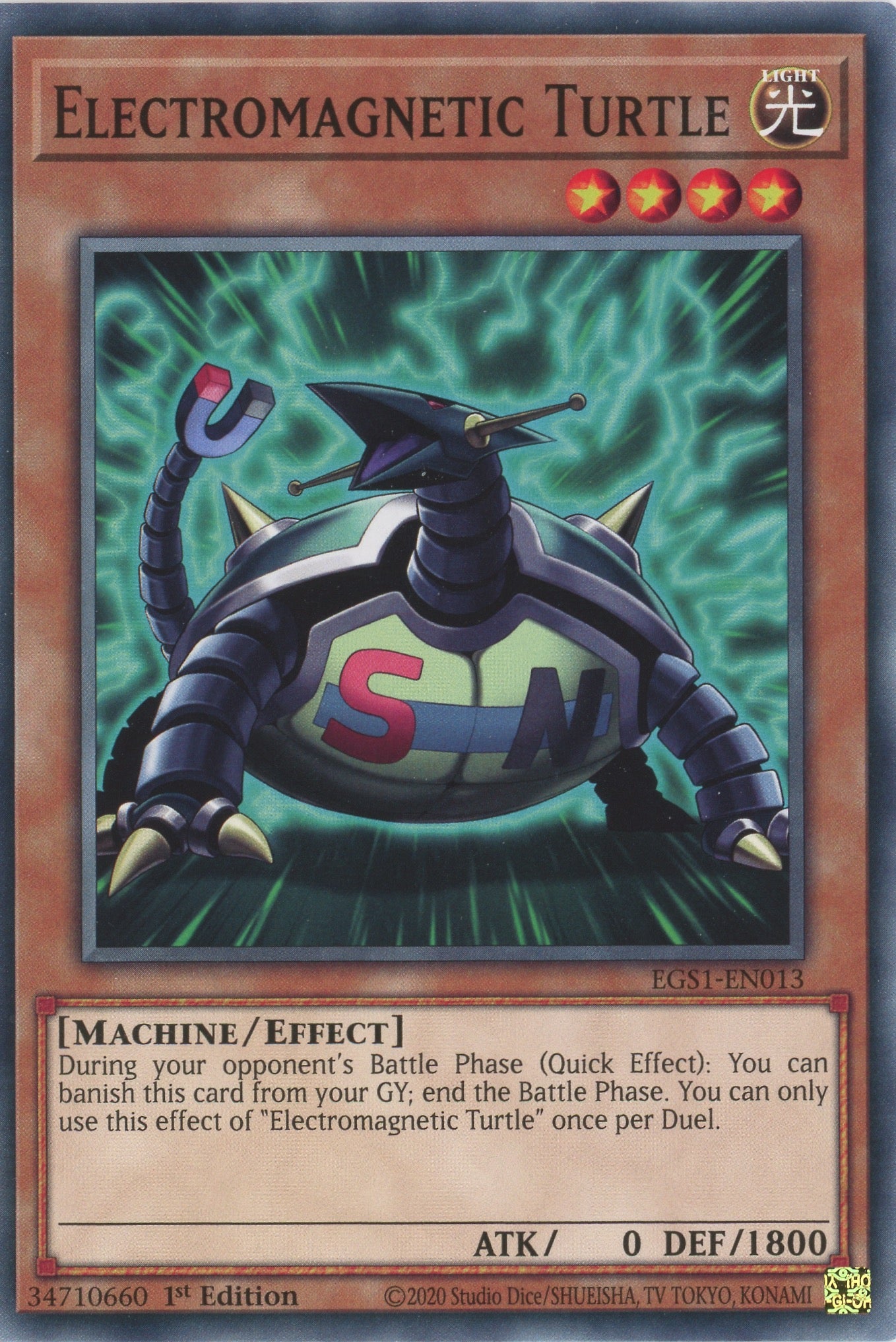 EGS1-EN013 - Electromagnetic Turtle - Common - Effect Monster - Egyptian God Decks