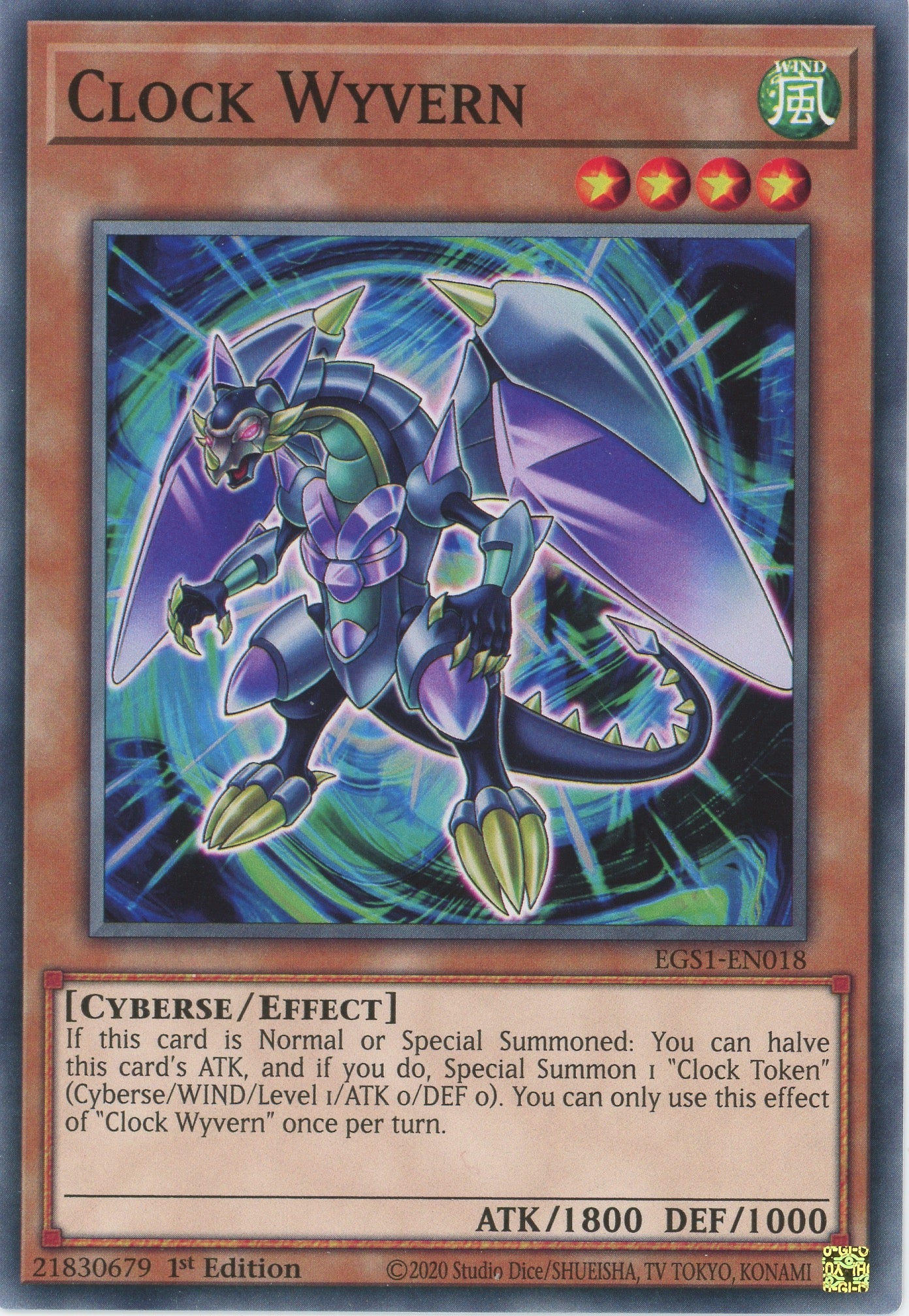 EGS1-EN018 - Clock Wyvern - Common - Effect Monster - Egyptian God Decks