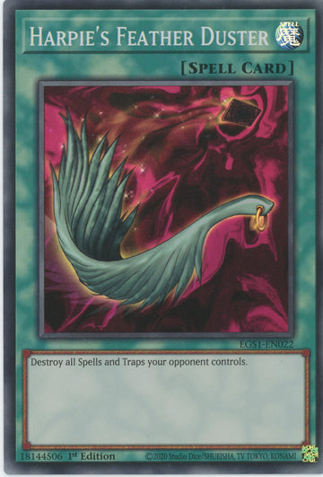 EGS1-EN022 - Harpie's Feather Duster - Super Rare - Egyptian God Deck: Slifer the Sky Dragon