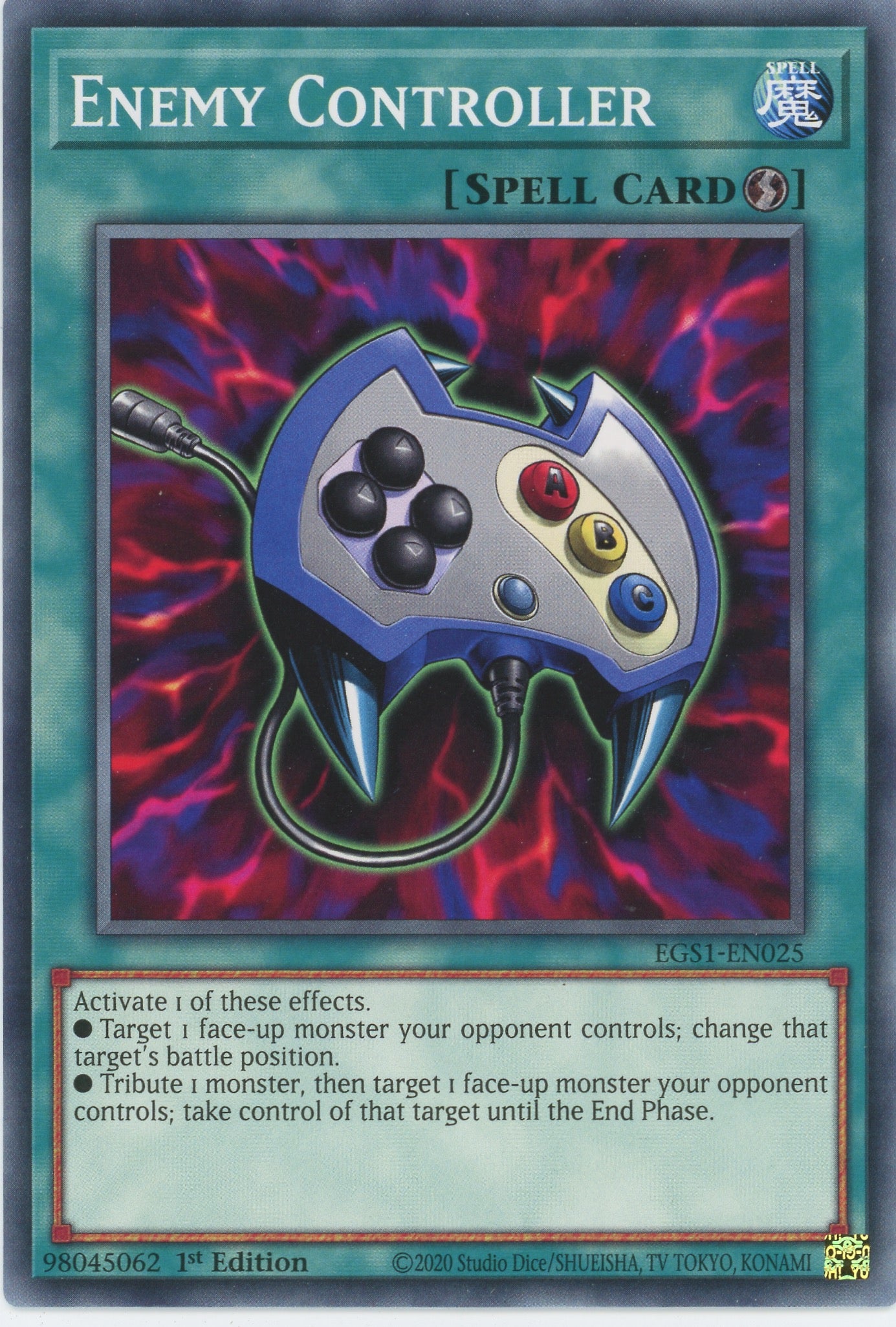 EGS1-EN025 - Enemy Controller - Common - Quick-Play Spell Card - Egyptian God Decks