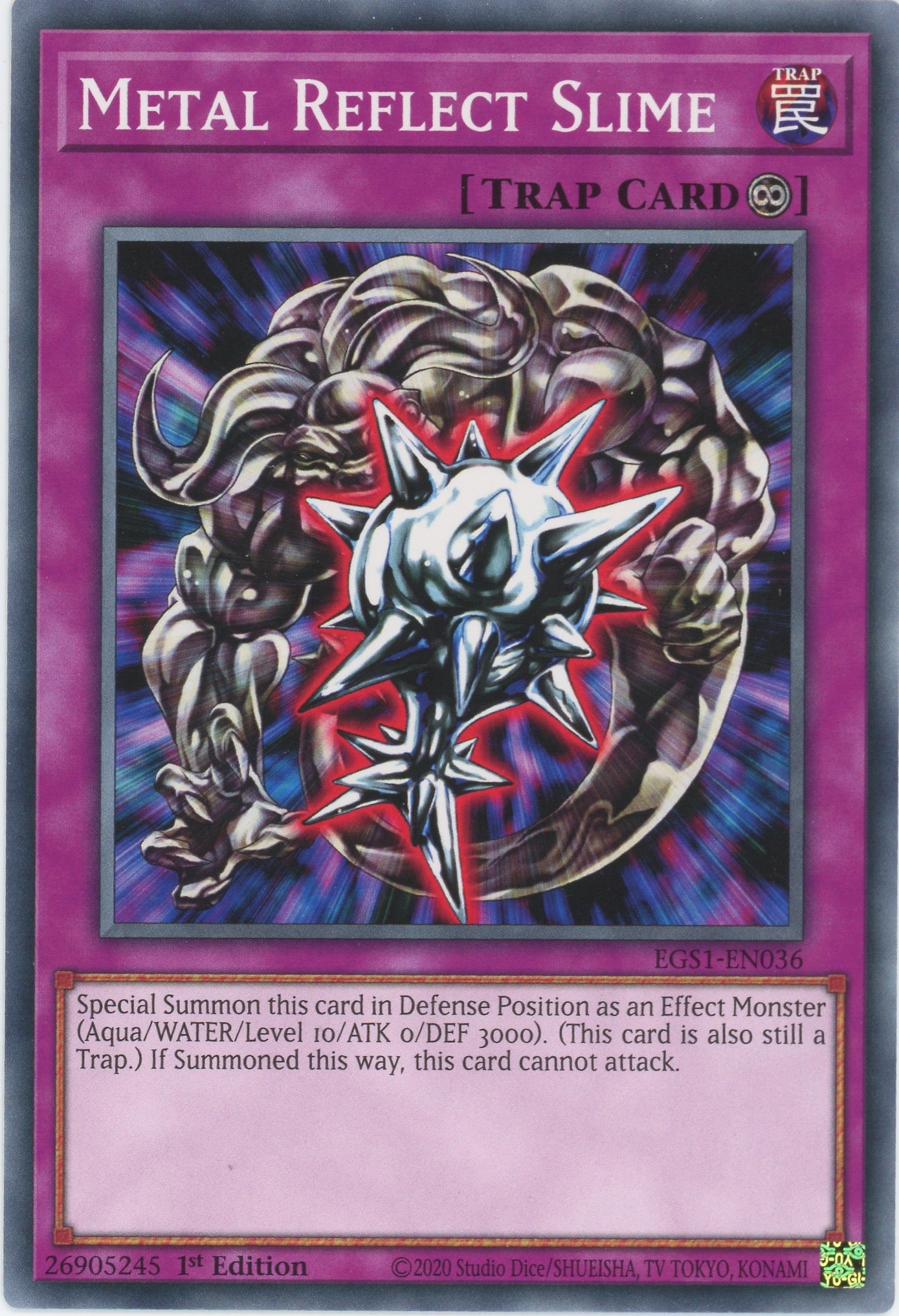 EGS1-EN036 - Metal Reflect Slime - Common - Continuous Trap Card - Egyptian God Decks