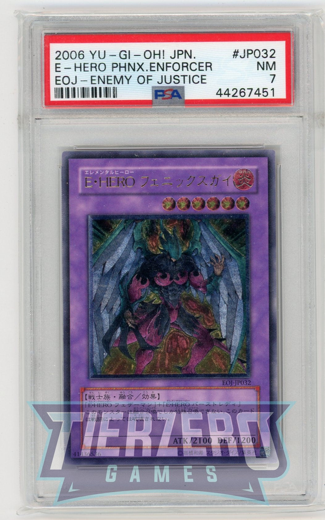 EOJ-JP032 - Elemental Hero Pheonix Enforcer - Ultimate Rare - PSA 7