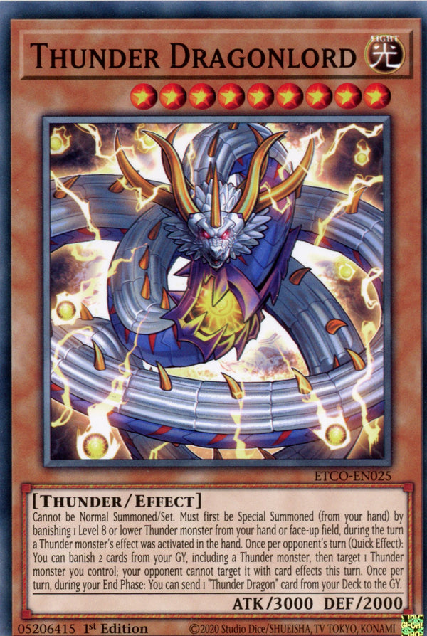 ETCO-EN025 - Thunder Dragonlord - Common - Effect Monster - Eternity Code