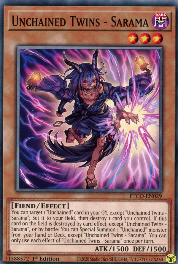 ETCO-EN029 - Unchained Twins - Sarama - Common - Effect Monster - Eternity Code