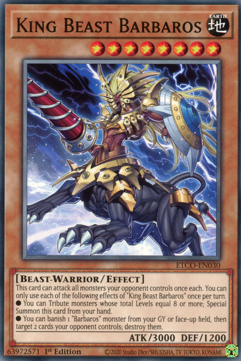 ETCO-EN030 - King Beast Barbaros - Common - Effect Monster - Eternity Code