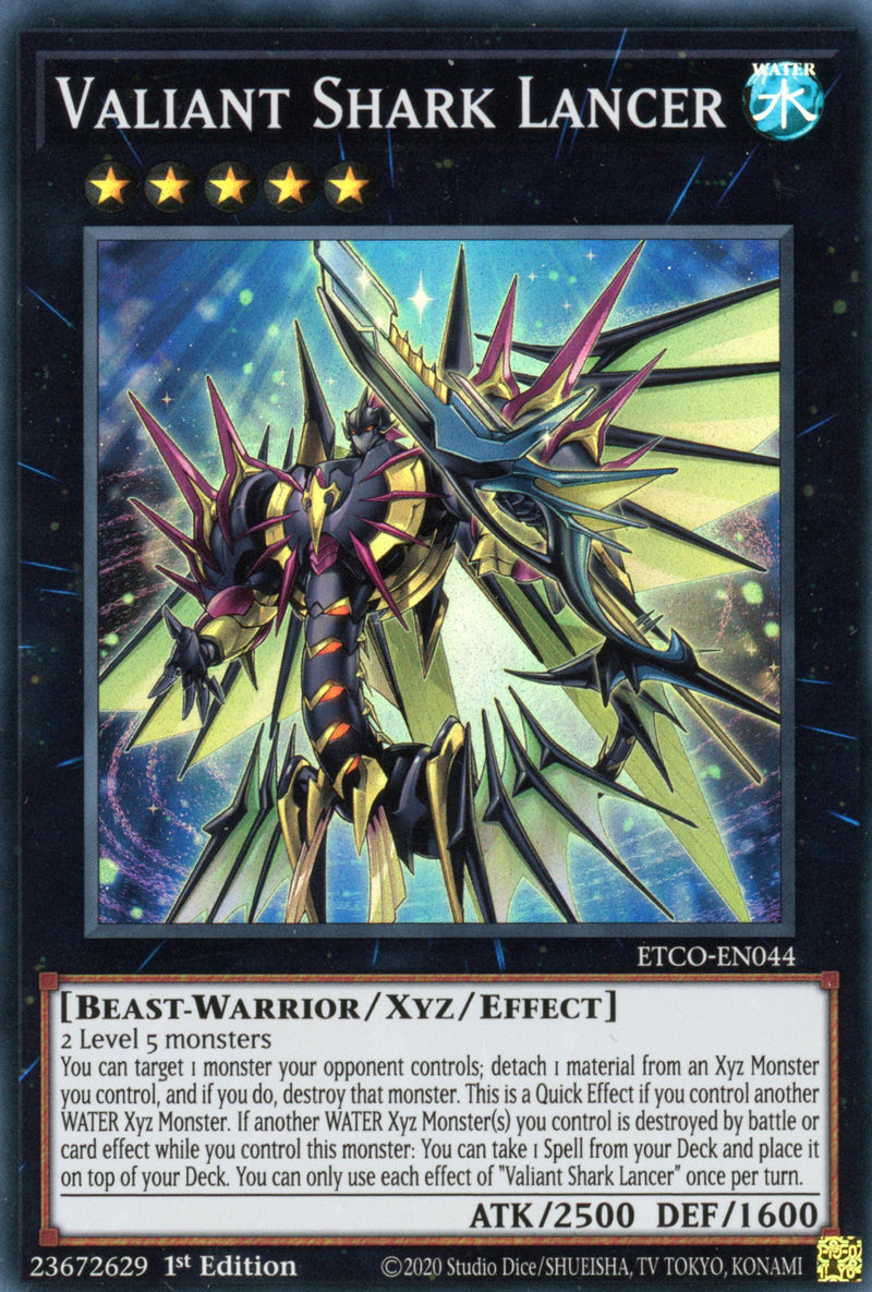 ETCO-EN044 - Valiant Shark Lancer - Super Rare - Effect Xyz Monster - Eternity Code