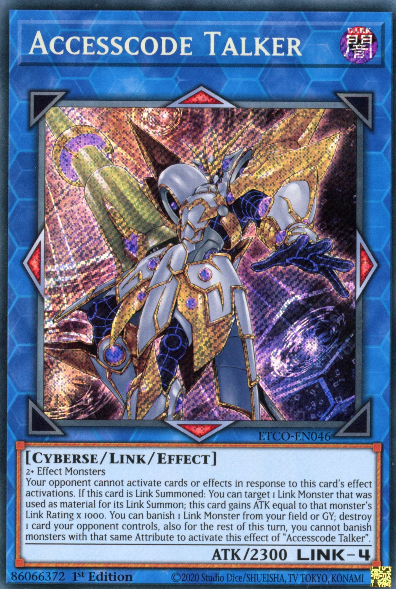 ETCO-EN046 - Accesscode Talker - Secret Rare - Effect Link Monster - Eternity Code