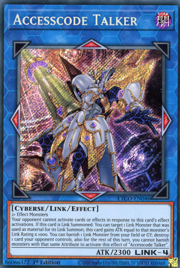 ETCO-EN046 - Accesscode Talker - Secret Rare - Effect Link Monster - Eternity Code