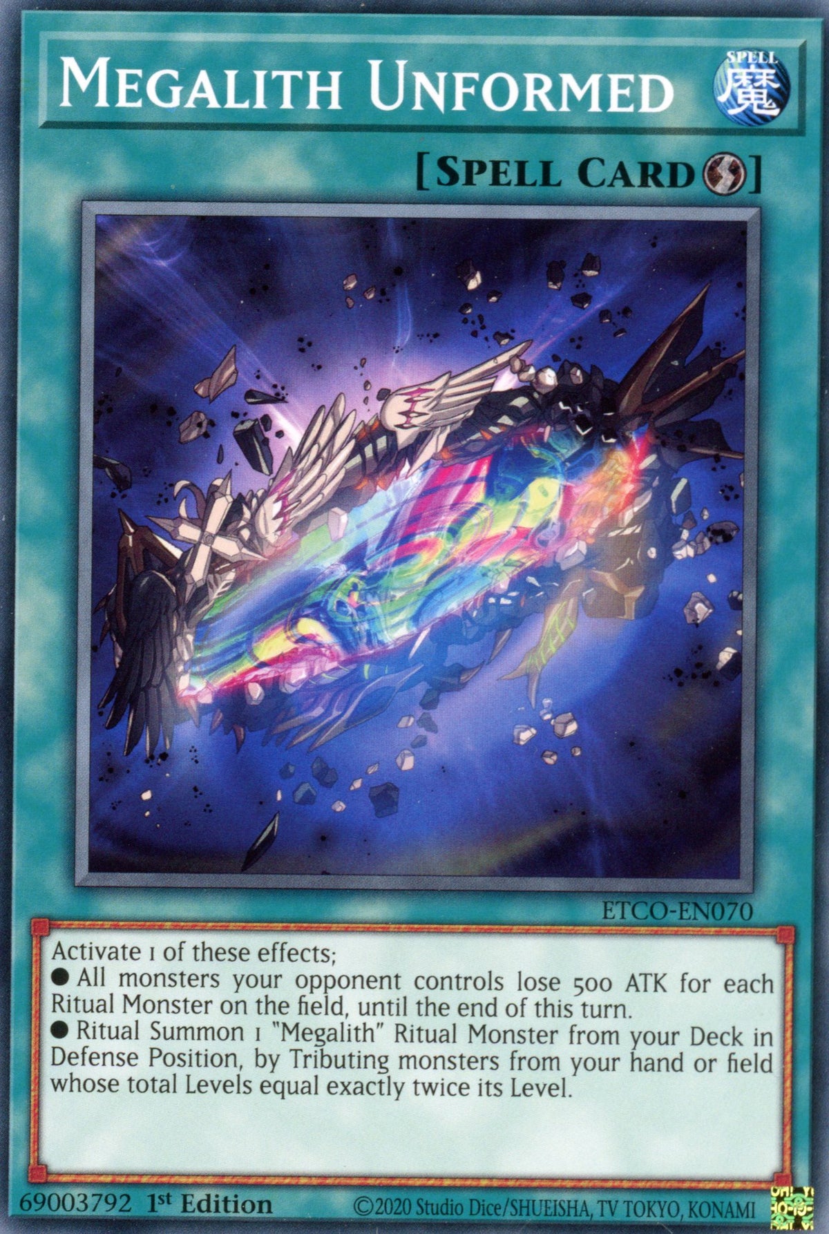 megalith yugioh deck ETCO-EN070 - Unformed - Common - Eternity Code You can Ritual Summon Option:Super High Tension Blue Naya Battlemage MTG - EBC02