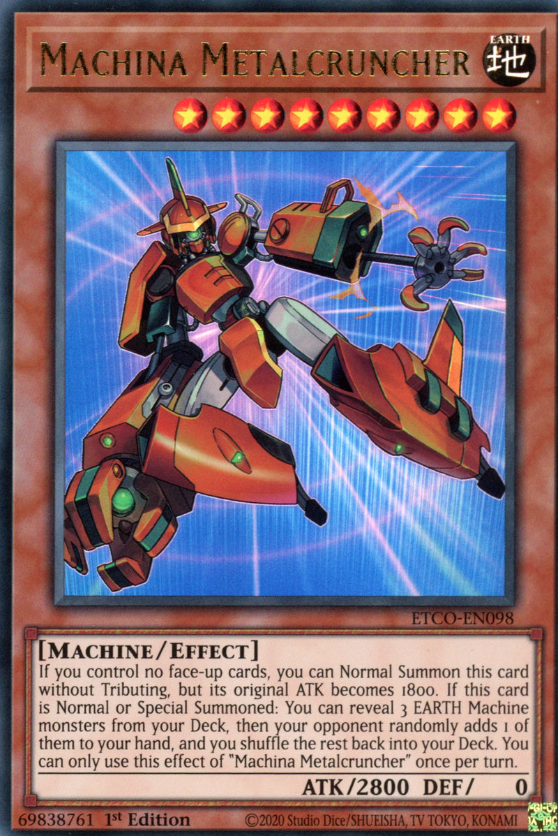 ETCO-EN098 - Machina Metalcruncher - Ultra Rare - Effect Monster - Eternity Code