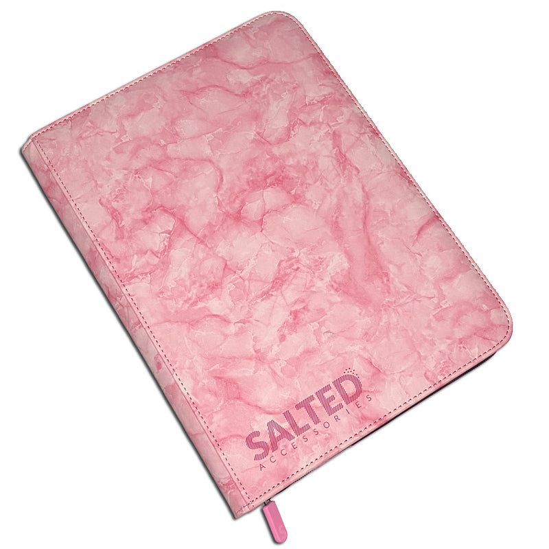 Salted Accessories Pink Marble Binder