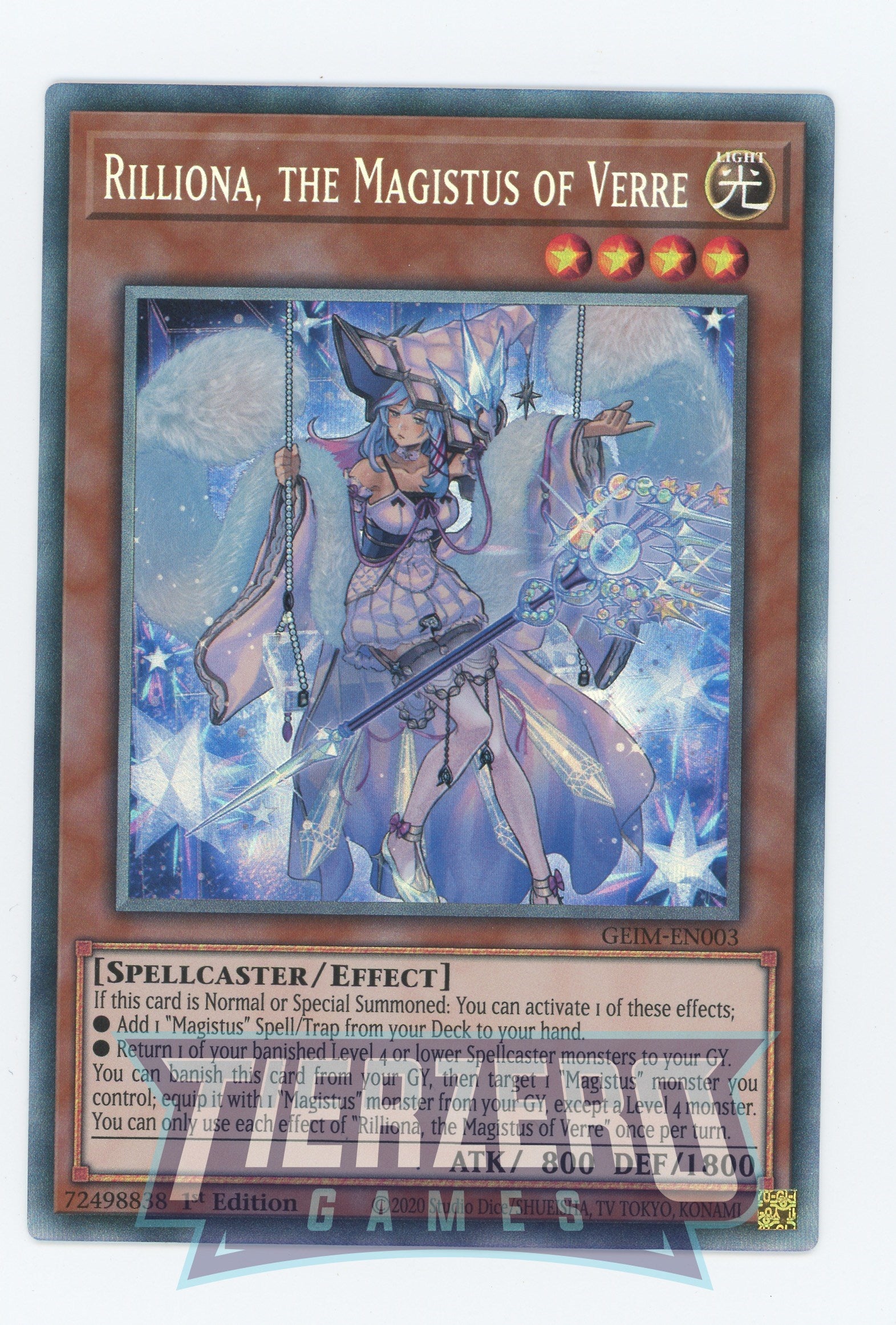 GEIM-EN003 - Rilliona  the Magistus of Verre - Collectors Rare - Effect Monster - Genesis Impact