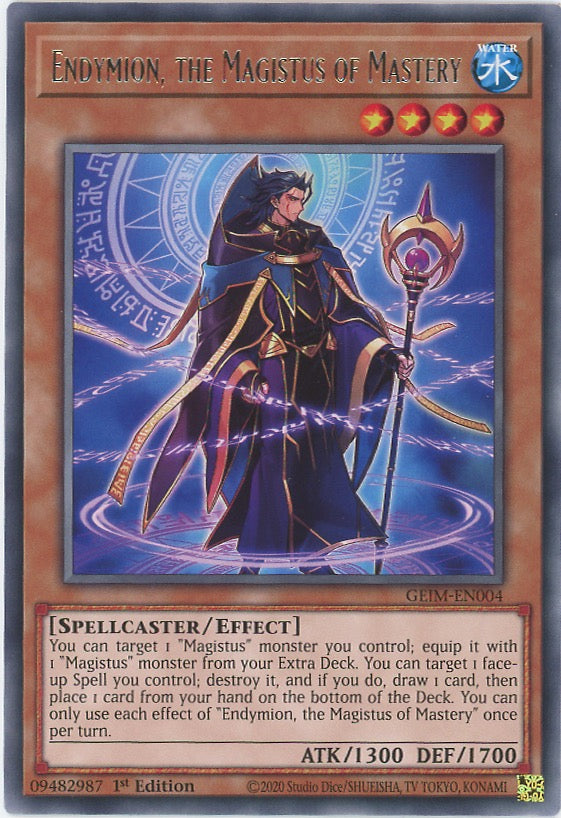 GEIM-EN004 - Endymion  the Magistus of Mastery - Rare - Effect Monster - Genesis Impact