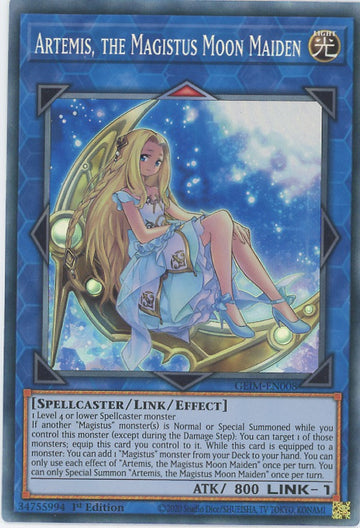 GEIM-EN008 - Artemis, the Magistus Moon Maiden (CR) - Collector's Rare - Genesis Impact