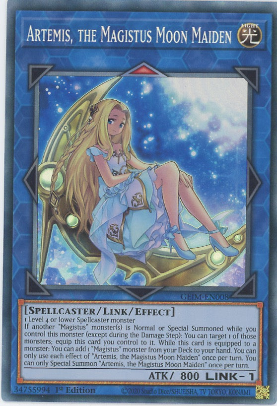 GEIM-EN008 - Artemis  the Magistus Moon Maiden - Collectors Rare - Effect Link Monster - Genesis Impact