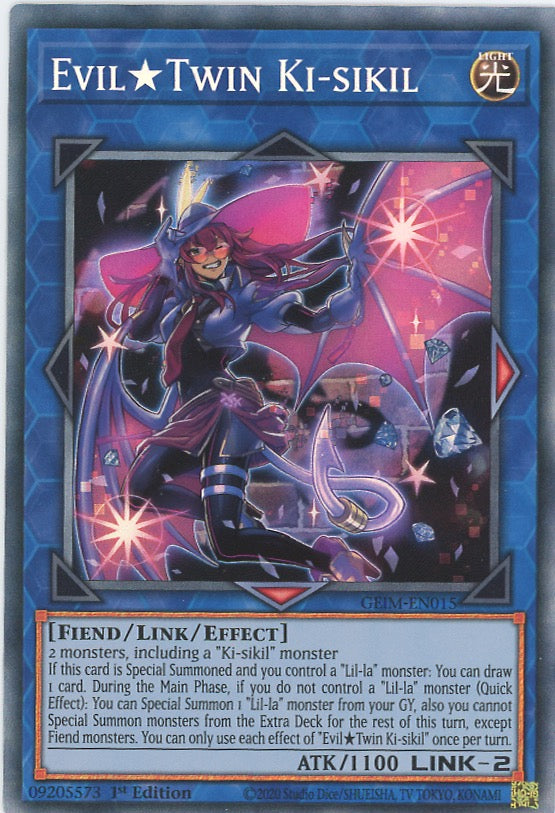 GEIM-EN015 - Evil Twin Ki-sikil - Collectors Rare - Effect Link Monster - Genesis Impact