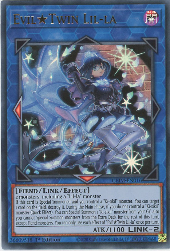 GEIM-EN016 - Evil Twin Lil-la - Ultra Rare - Effect Link Monster - Genesis Impact