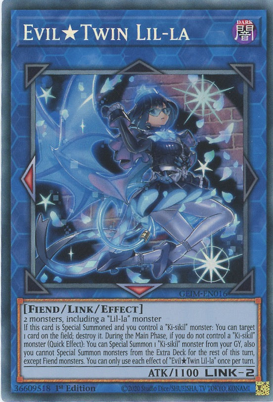GEIM-EN016 - Evil Twin Lil-la - Collectors Rare - Effect Link Monster - Genesis Impact