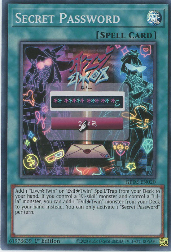 GEIM-EN020 - Secret Password - Super Rare - Normal Spell - Genesis Impact