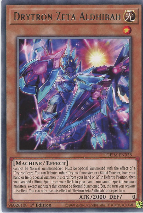 GEIM-EN028 - Drytron Zeta Aldhibah - Rare - Effect Monster - Genesis Impact