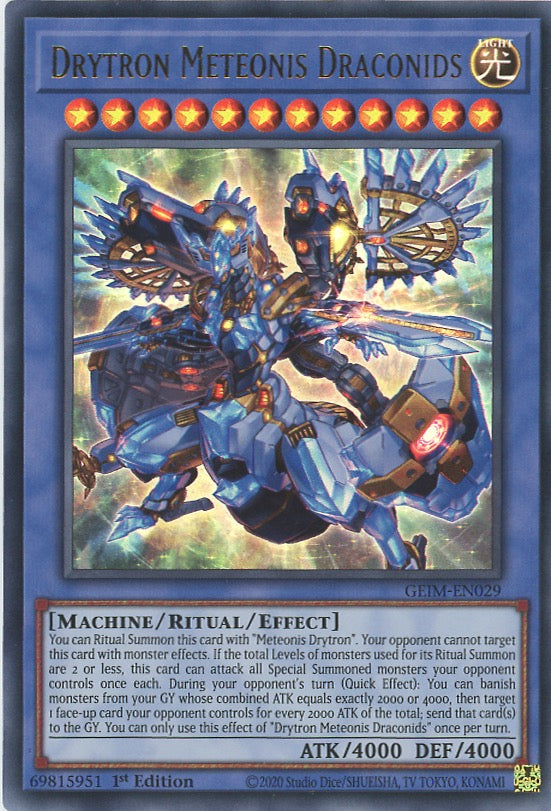 GEIM-EN029 - Drytron Meteonis Draconids - Ultra Rare - Effect Ritual Monster - Genesis Impact