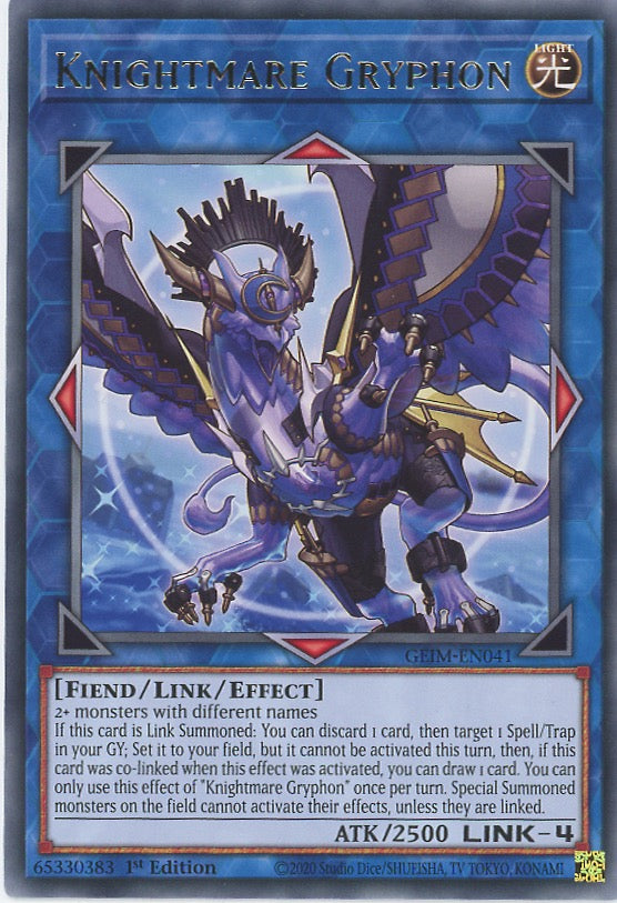 GEIM-EN041 - Knightmare Gryphon - Rare - Effect Link Monster - Genesis Impact