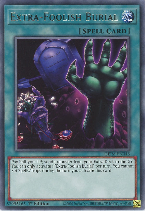 GEIM-EN043 - Extra-Foolish Burial - Rare - Normal Spell - Genesis Impact