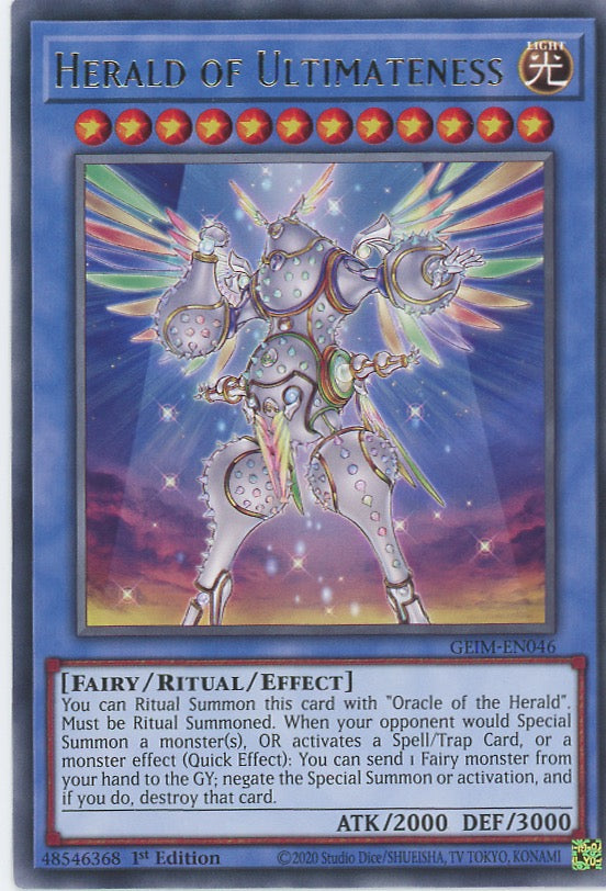 GEIM-EN046 - Herald of Ultimateness - Rare - Effect Ritual Monster - Genesis Impact